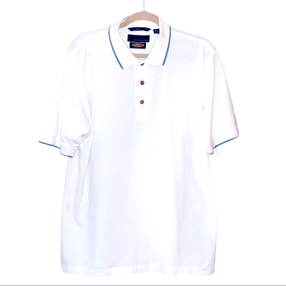 Greg Norman White Men’s Polo Shirt - Medium in Excellent Condition - Picture 16 of 16